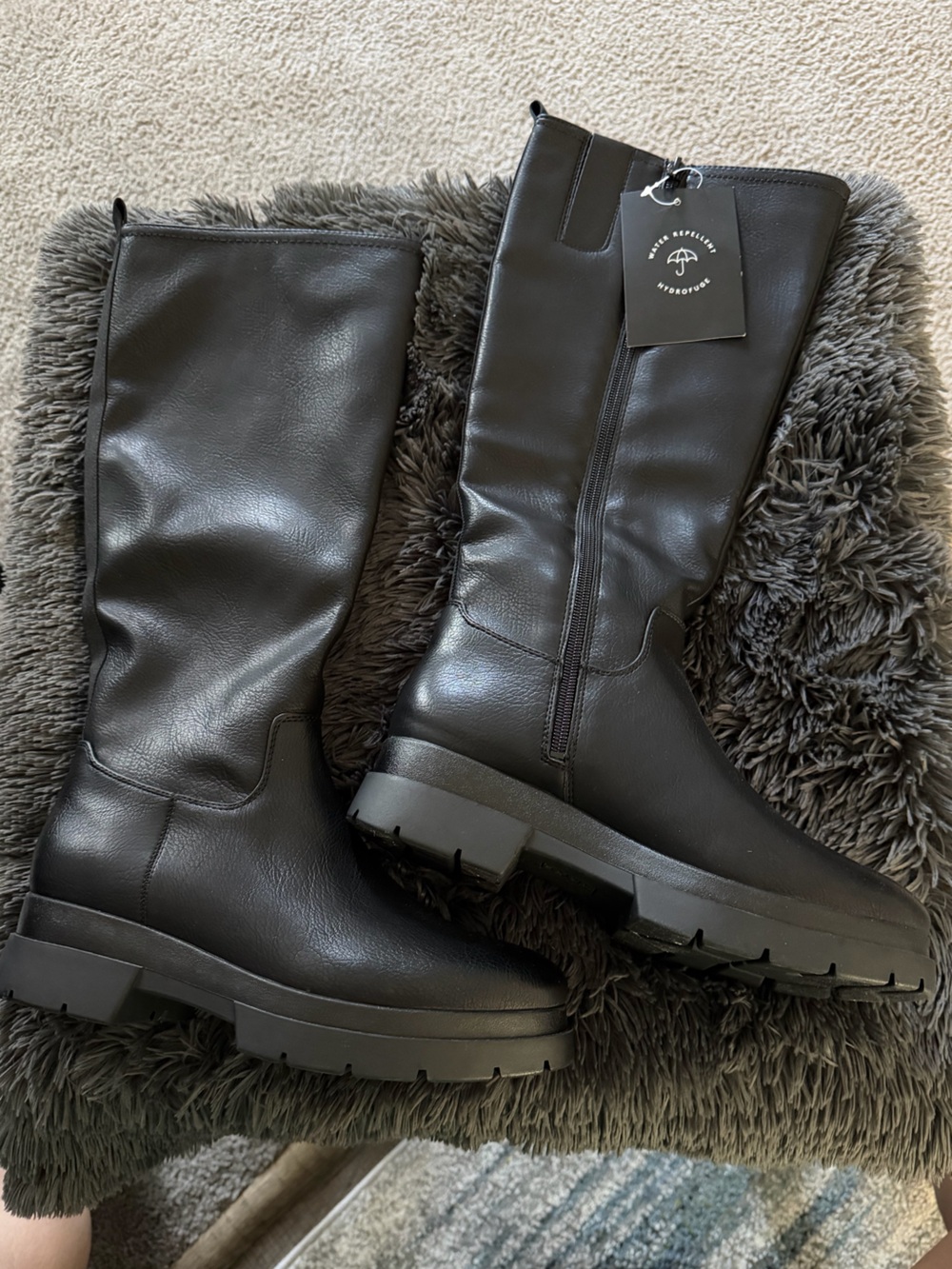 SOUL Naturalizer 8W Black water resistant boots NWT-no box a few scuffs